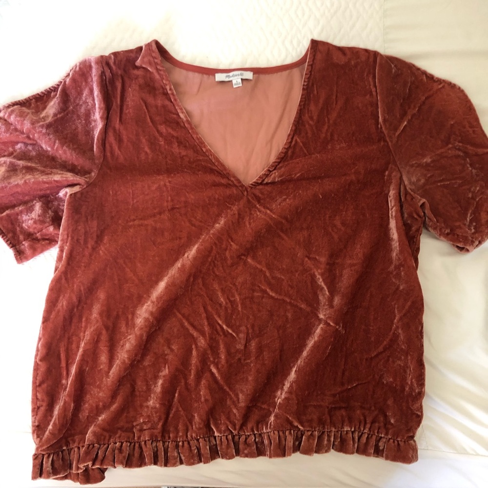 Madewell velvet shirt
